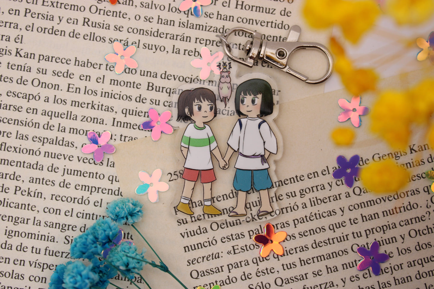 Llavero acrílico 5cm El Viaje de Chihiro (Studio Ghibli) - Chihiro y Haku