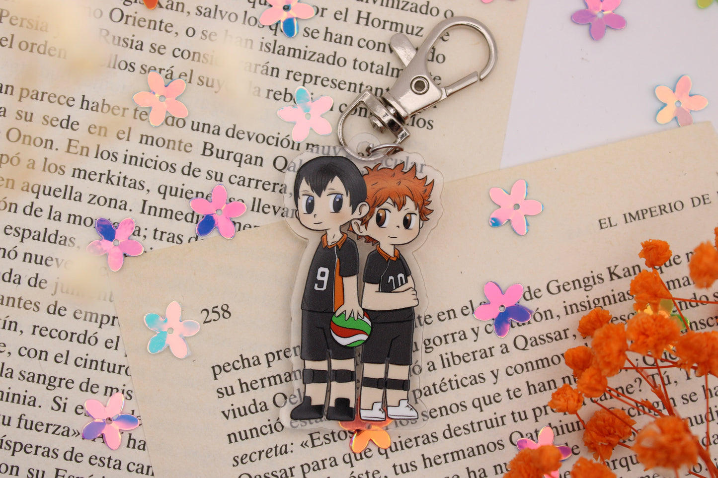 Llavero acrílico 5cm Haikyuu - Hinata y Kageyama