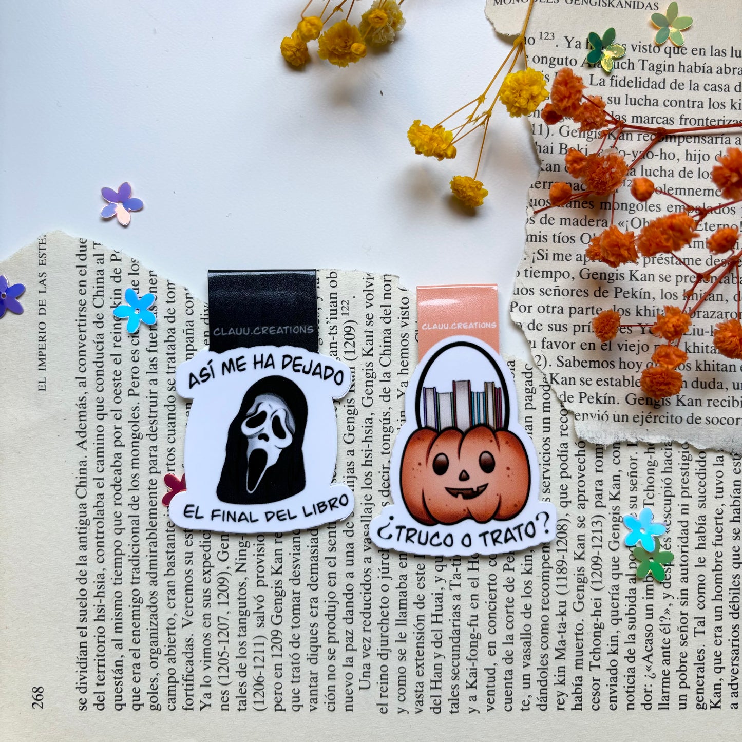 Marcapáginas Magnéticos - Calabaza y Scream