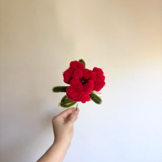 Flor Rosa Roja Limpiapipas