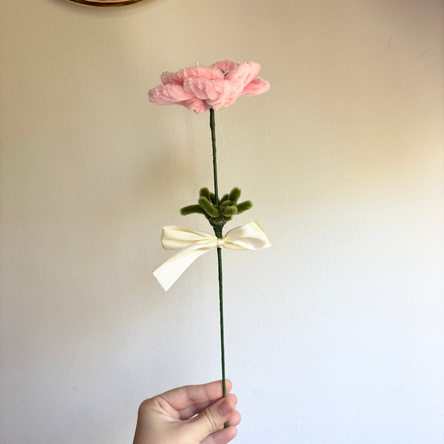 Flor Anémona Rosa Limpiapipas