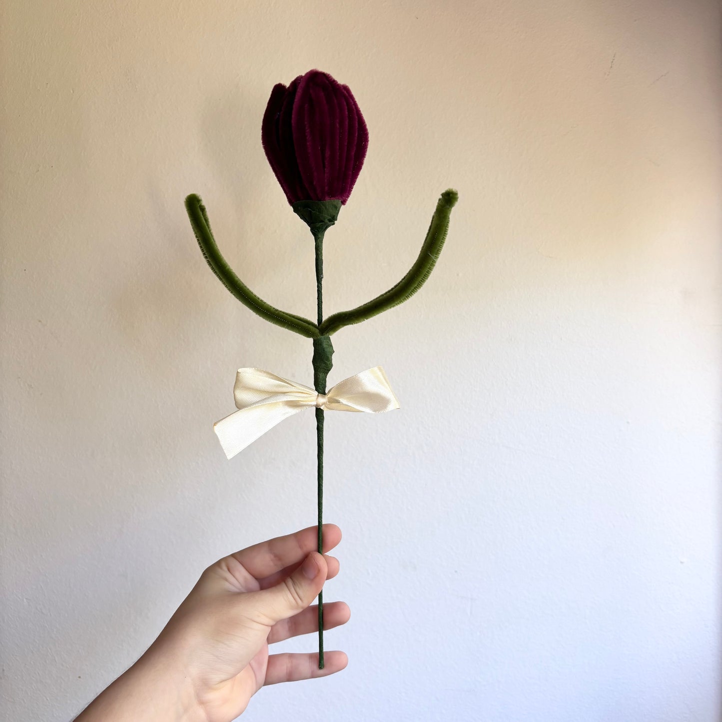 Flor Tulipán Morado Limpiapipas