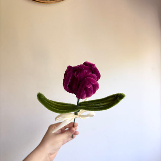 Flor Tulipán Morado Limpiapipas