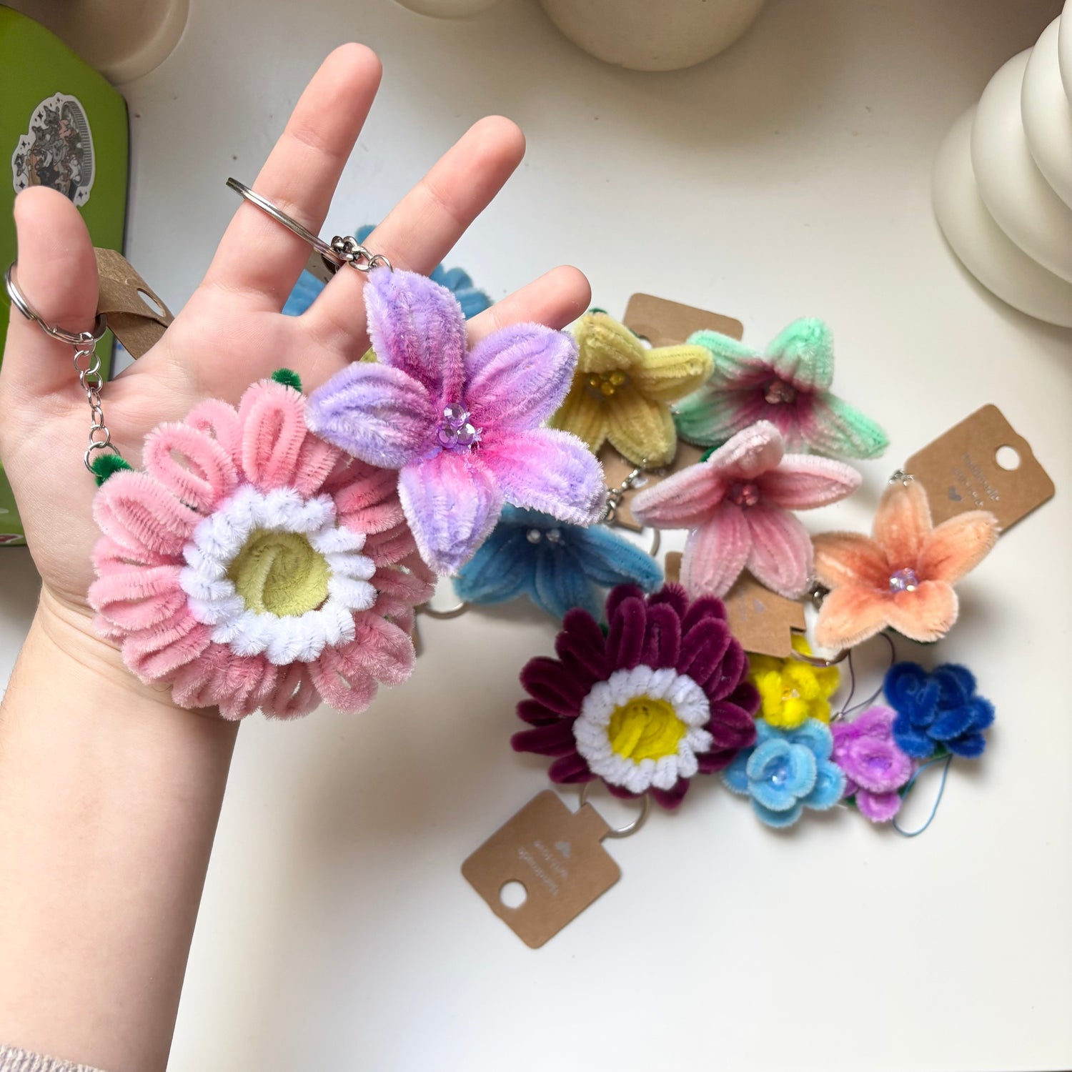 Llaveros flores