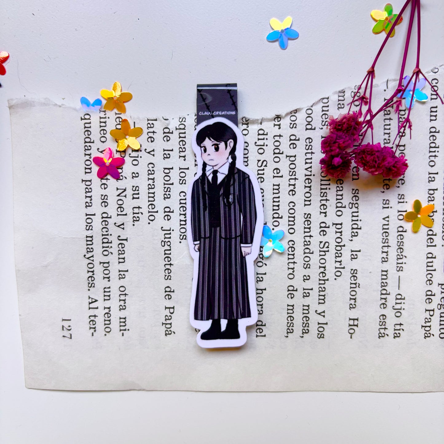 Marcapáginas Magnético Miércoles - Miércoles Addams