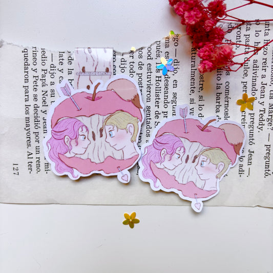 Marcapáginas Magnético y Pegatina Colección Manzana - Evangeline y Jacks