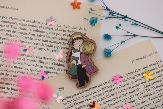 Pin de madera 5cm El Castillo Ambulante - Sophie y Howl