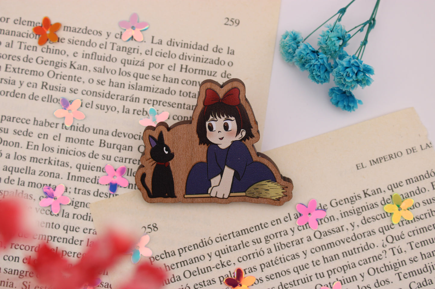 Pin de madera 5cm Kiki Entregas a Domicilio - Kiki