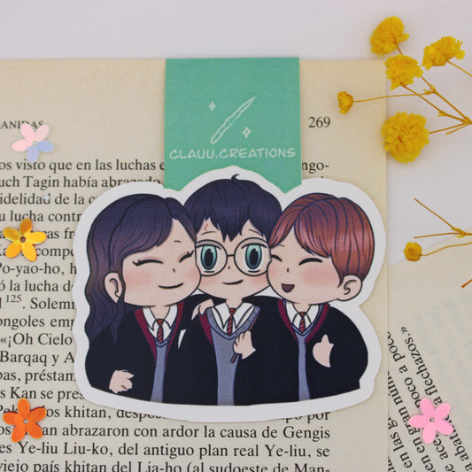 Marcapáginas Magnético Harry Potter, Hermione y Ron