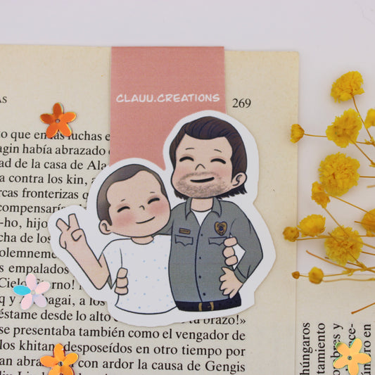 Marcapáginas Magnético Stranger Things - Eleven y Hopper