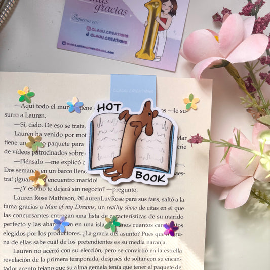 Marcapáginas Magnético Memes - Hot Book. Perro salchicha