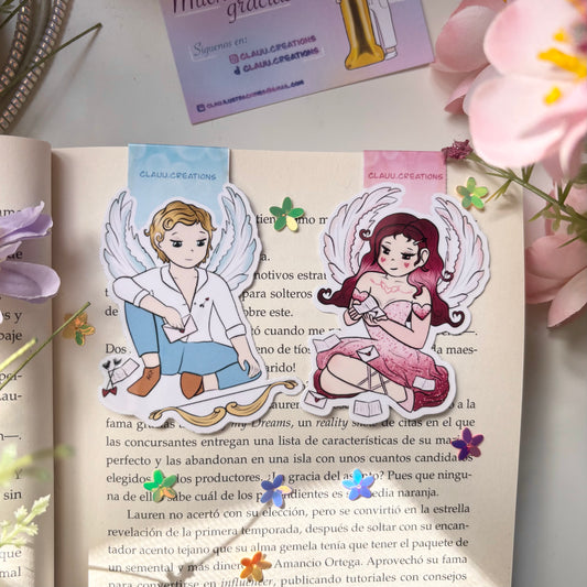 Marcapáginas Magnético Odette y Cupido - ESPECIAL SAN VALENTÍN.