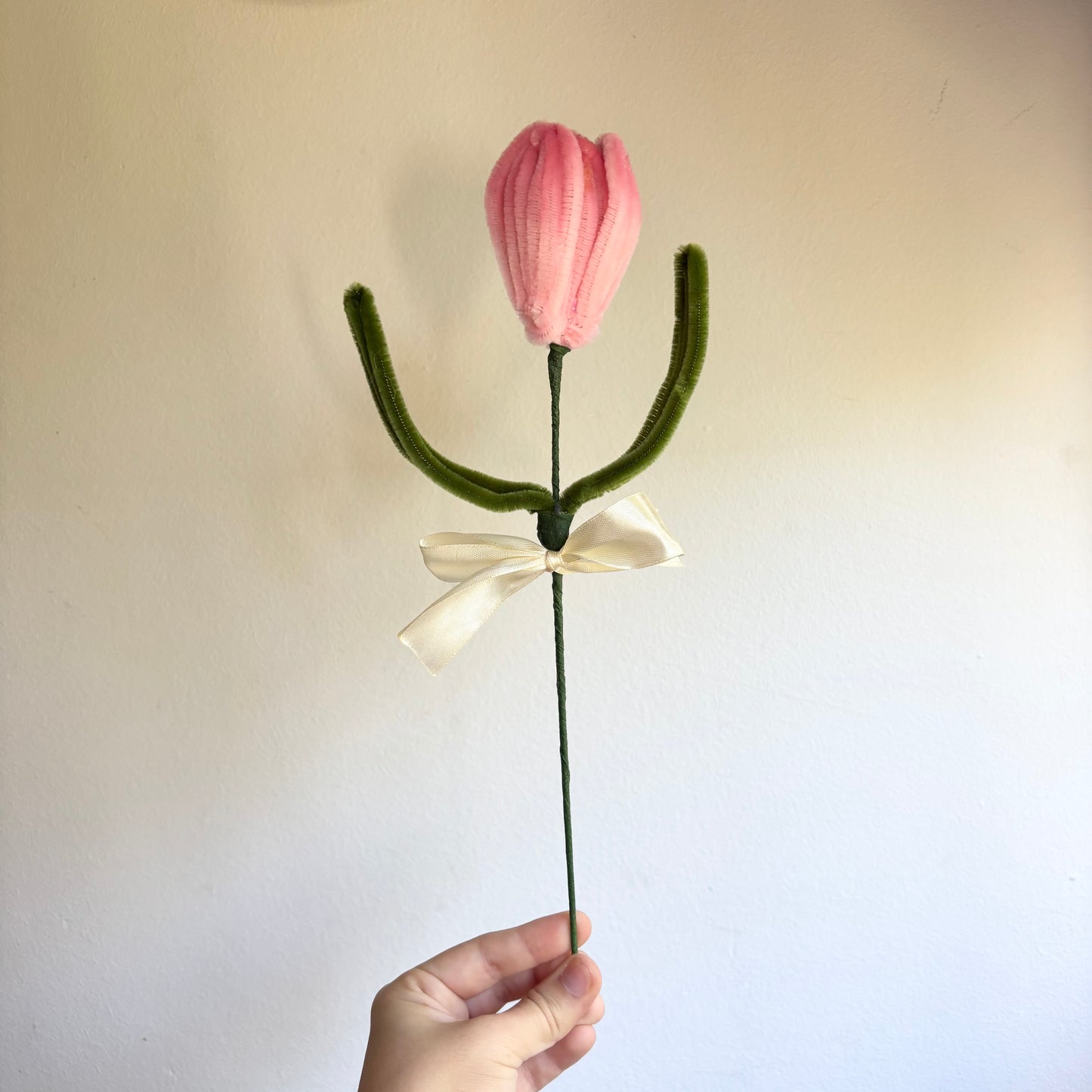 Flor Tulipán Rosa Limpiapipas