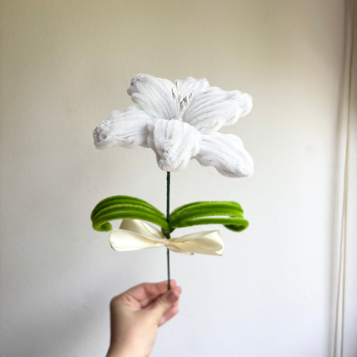 Flor Lirio Blanco Limpiapipas
