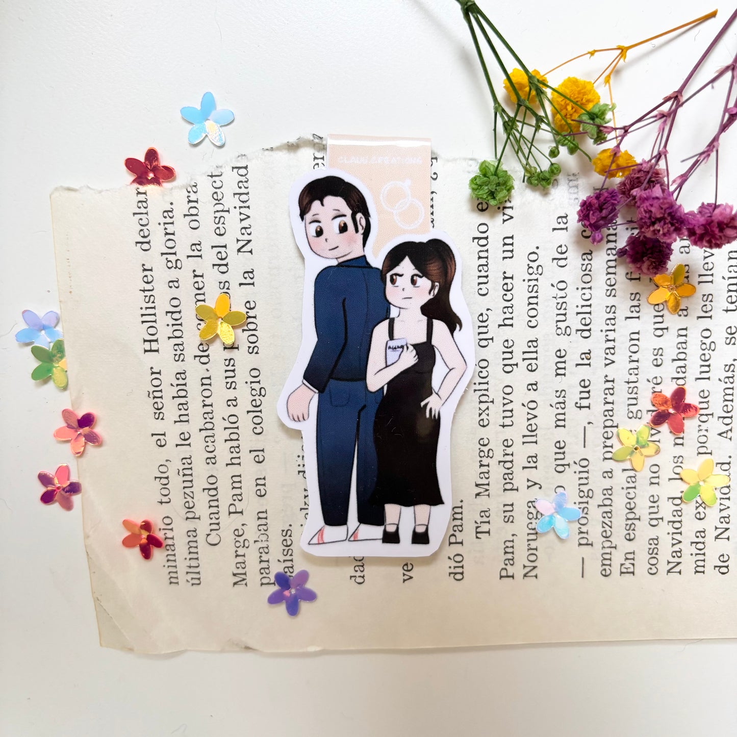 Marcapáginas Magnético Si es perfecto no es amor - Hannah y Logan